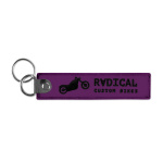 Embroidered key tag with double metal ring - Image 14