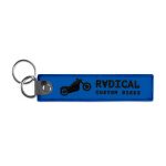 Embroidered key tag with double metal ring - Image 9