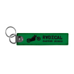 Embroidered key tag with double metal ring - Image 7
