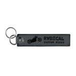 Embroidered key tag with double metal ring - Image 8