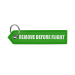 Embroidered key tag with triangular shaped end - Image 6