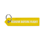 Embroidered key tag with triangular shaped end - Image 4